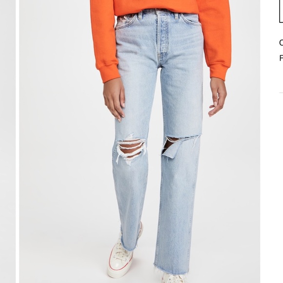 RE/DONE 90s High Rise Rigid Loose Jeans size 24 - Picture 6 of 7